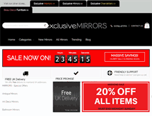 Tablet Screenshot of exclusivemirrors.co.uk